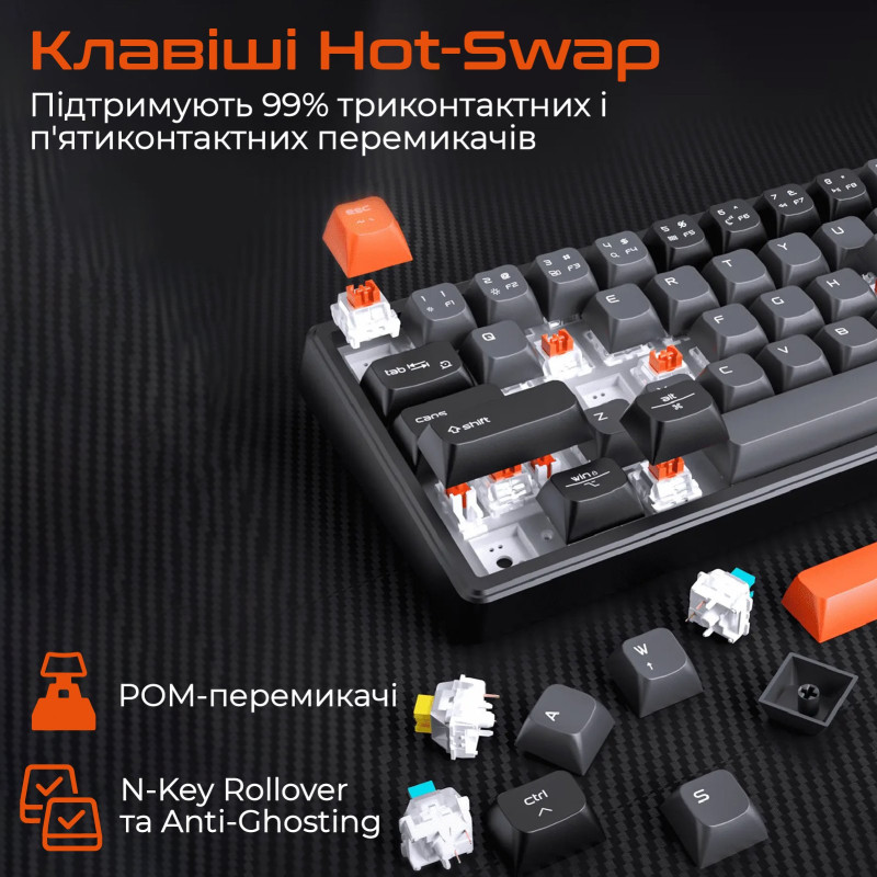 Клавіатура Meetion MK12 Bluetooth/USB Type-C Black (MT-MK12-A-RUA)