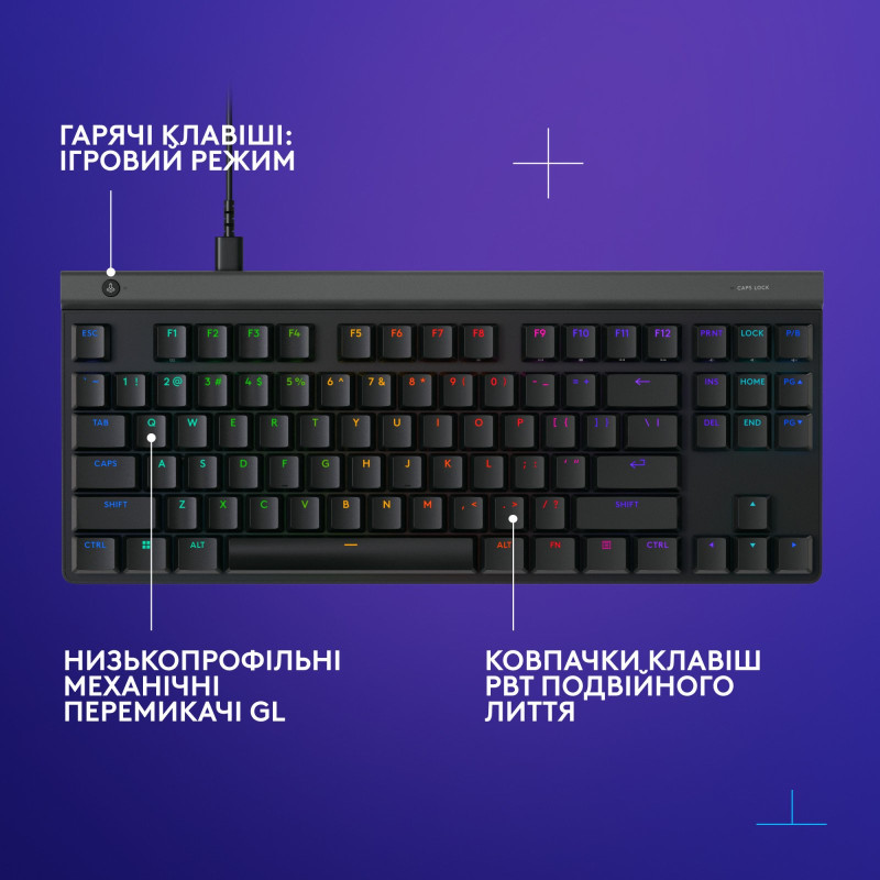 Клавіатура Logitech G515 TKL Mechanical Tactile Wireless (920-012872) Black