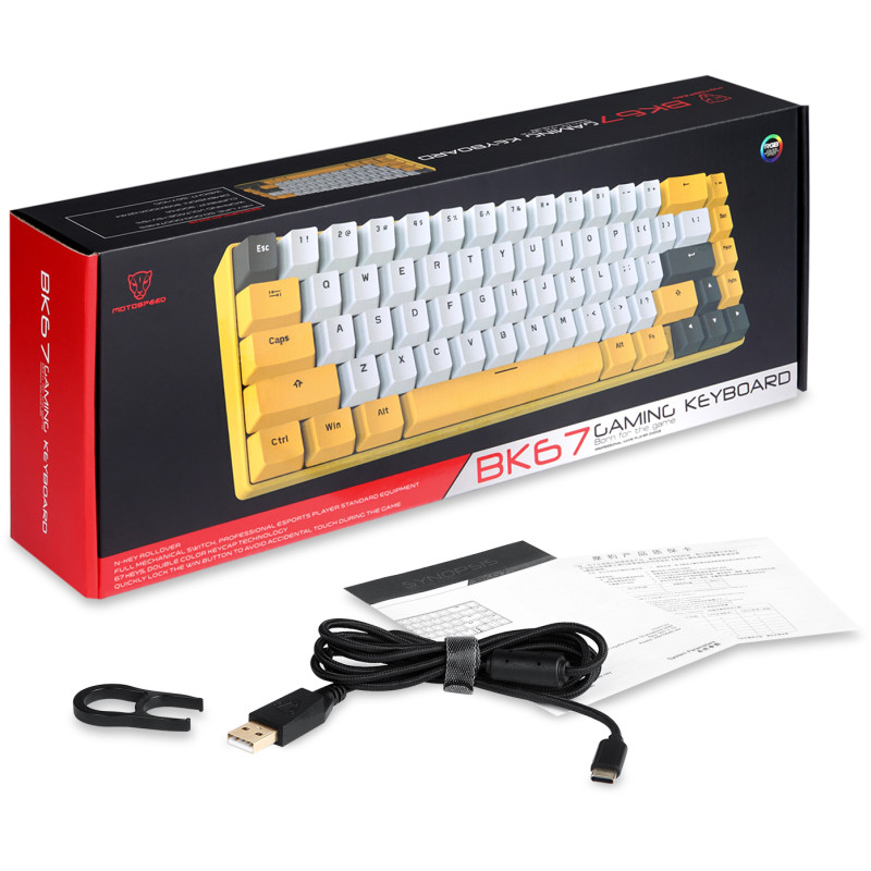 Клавіатура Motospeed BK67 Longhua Blue Yellow (mtbk67ymb)
