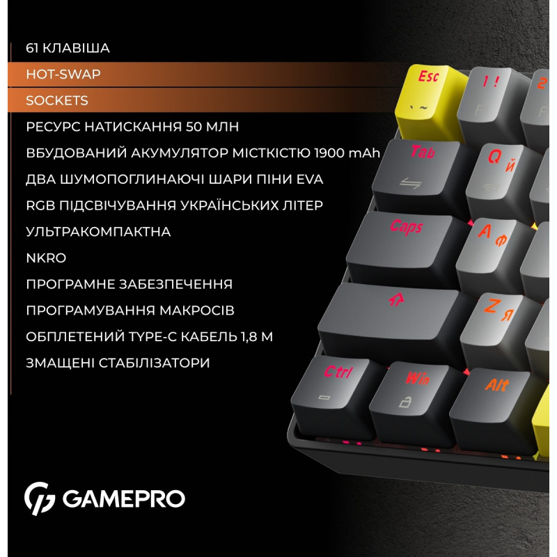 Клавіатура Gamepro Asgard Fenrir (MK130G Pro)