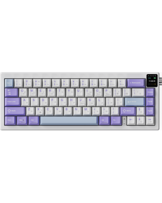 Клавіатура Ajazz AK650 RGB Flying Fish Switch Wireless With Screen (AK650-FF-PWB) Purple