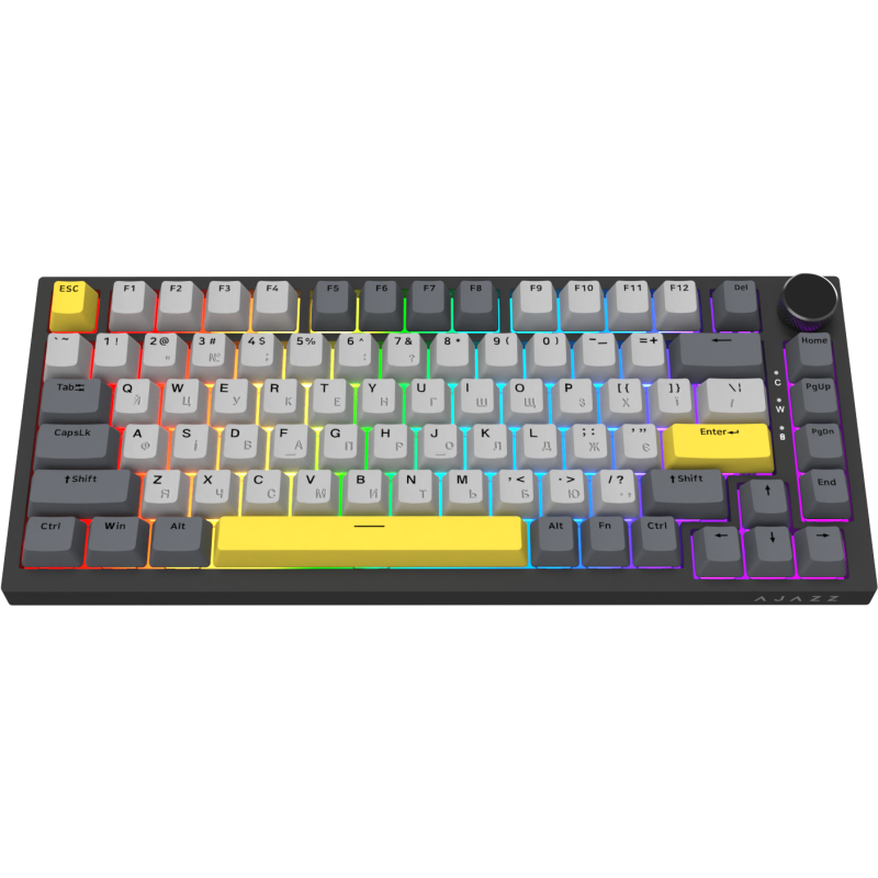 Клавіатура Ajazz AK820 Sea Salt Switch Black USB-C (AK820-SS-BGY)
