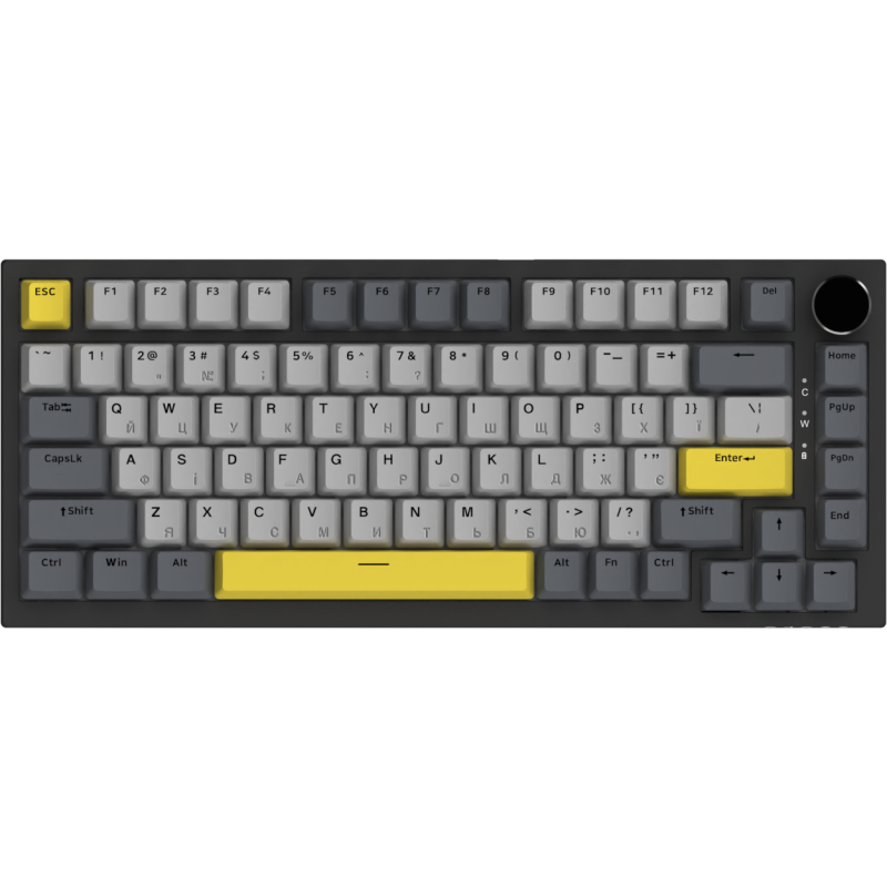 Клавіатура Ajazz AK820 Sea Salt Switch Black USB-C (AK820-SS-BGY)