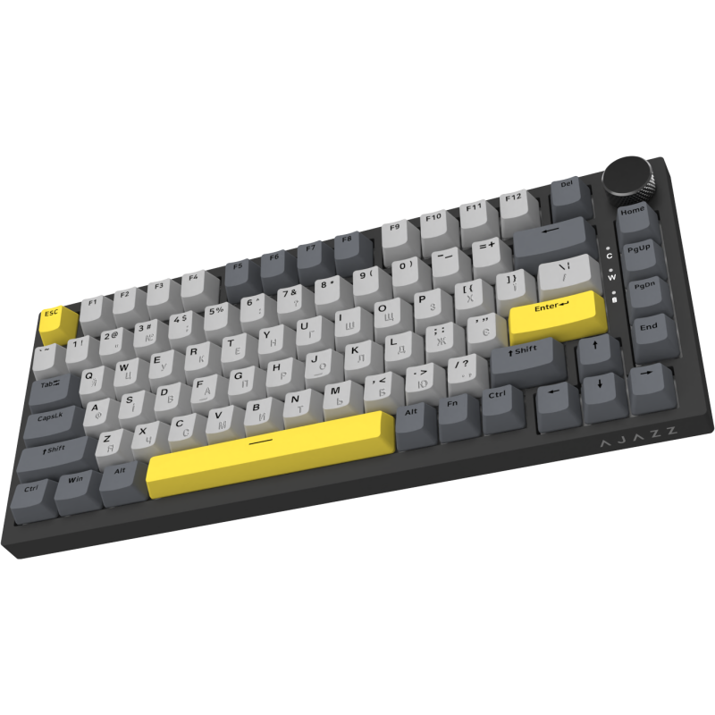 Клавіатура Ajazz AK820 Sea Salt Switch Black USB-C (AK820-SS-BGY)