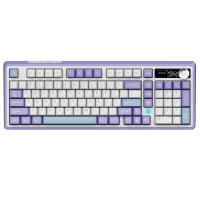 Клавіатура Ajazz AK980 RGB Clear Sky Switch Wireless With Screen (AK980-CS-PWB) Purple
