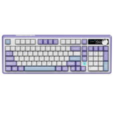 Клавіатура Ajazz AK980 RGB Clear Sky Switch Wireless With Screen (AK980-CS-PWB) Purple