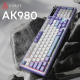 Клавіатура Ajazz AK980 RGB Clear Sky Switch Wireless With Screen (AK980-CS-PWB) Purple