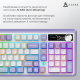 Клавіатура Ajazz AK980 RGB Clear Sky Switch Wireless With Screen (AK980-CS-PWB) Purple