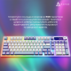 Клавіатура Ajazz AK980 RGB Clear Sky Switch Wireless With Screen (AK980-CS-PWB) Purple