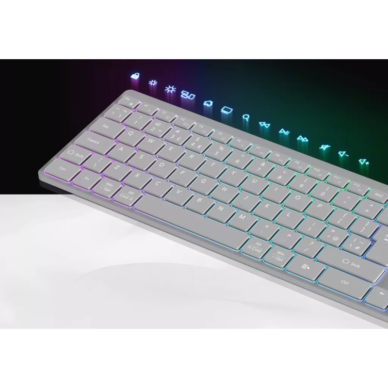 Клавіатура Canyon HKB-W11 Slim Dual Mode Wireless/Bluetooth RGB UA Grey (CNS-HBTK11G)