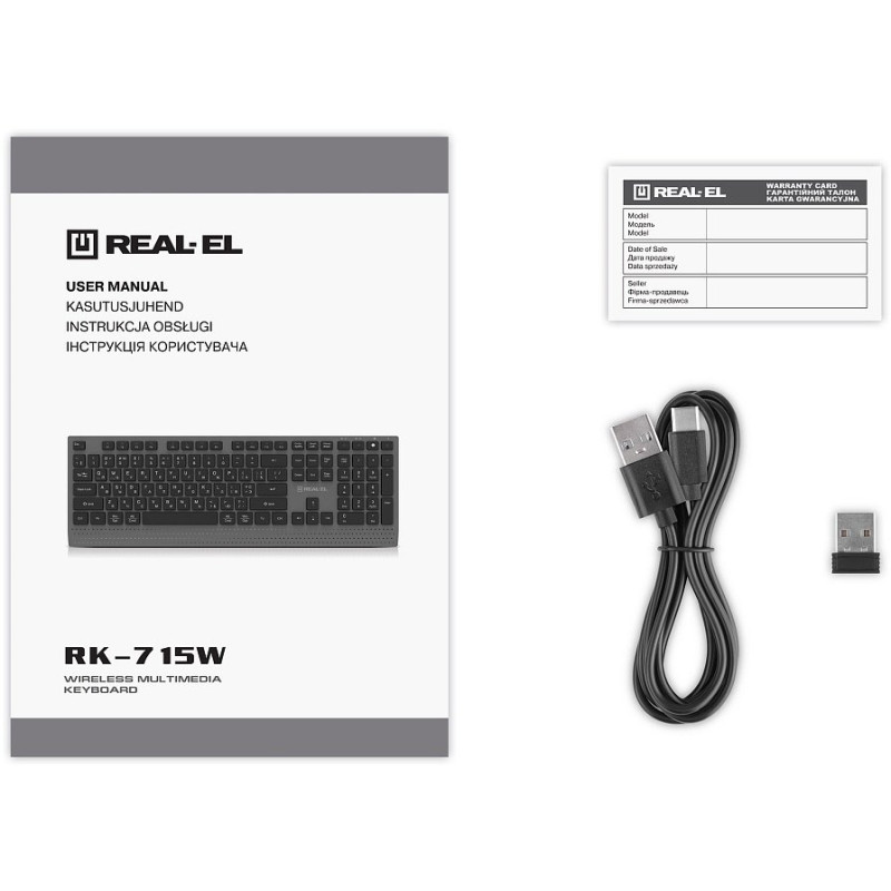 Клавіатура REAL-EL RK-715W (EL123100051)