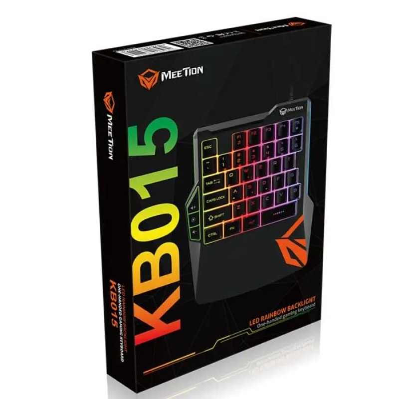 Клавіатура Meetion KB015 USB Black/Orange (MT-KB015-A)