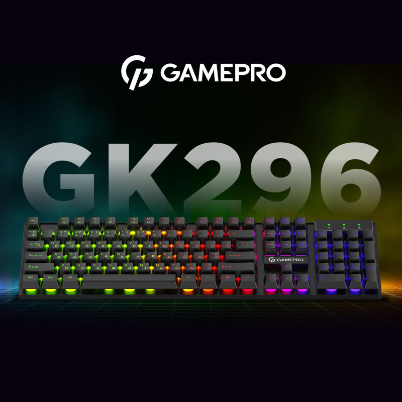 Клавіатура GamePro GK296 RGB Black