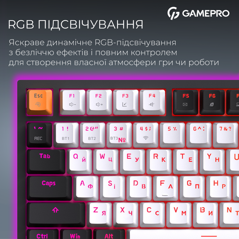 Клавіатура GamePro Asgard Valhalla QLAB Sakura Switch Black (MK160-B-QS-PRO)