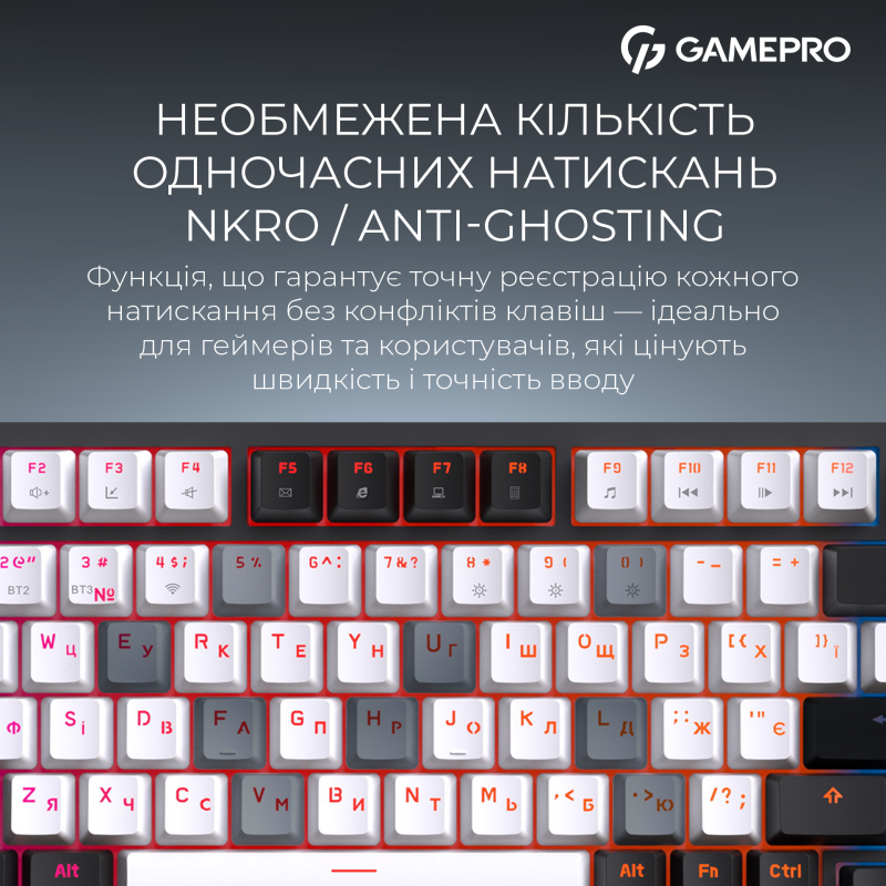 Клавіатура GamePro Asgard Valhalla QLAB Sakura Switch Black (MK160-B-QS-PRO)