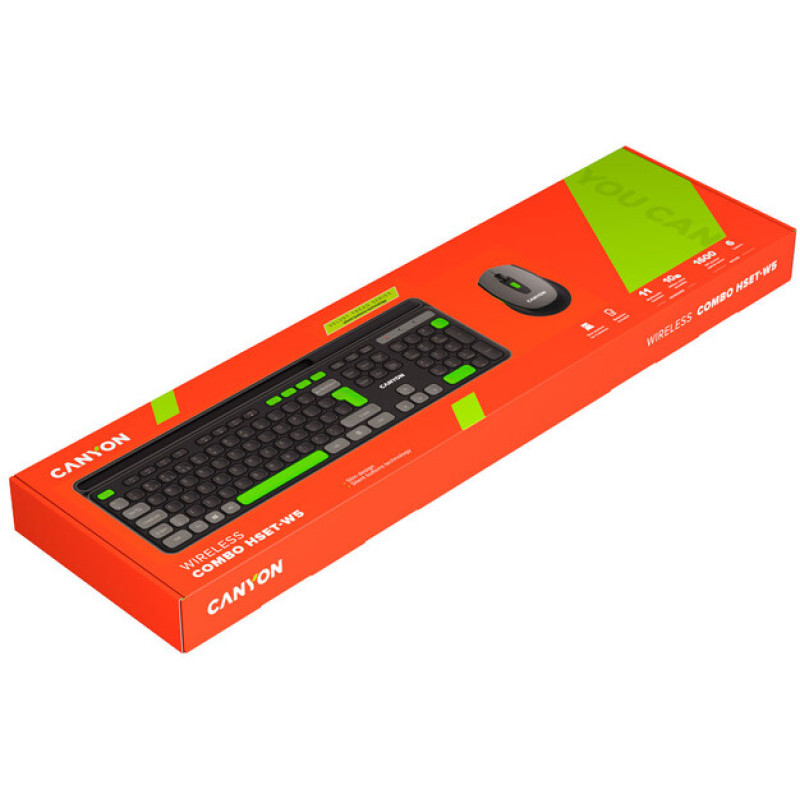 Комплект Canyon HSET-W5 Wireless UA Black (CNS-HSETW5BK)