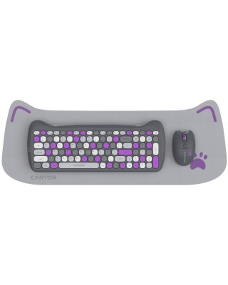 Комплект Canyon HSET-W6 Kitty Edition Wireless UA Violet (CNS-HSETW6VT)