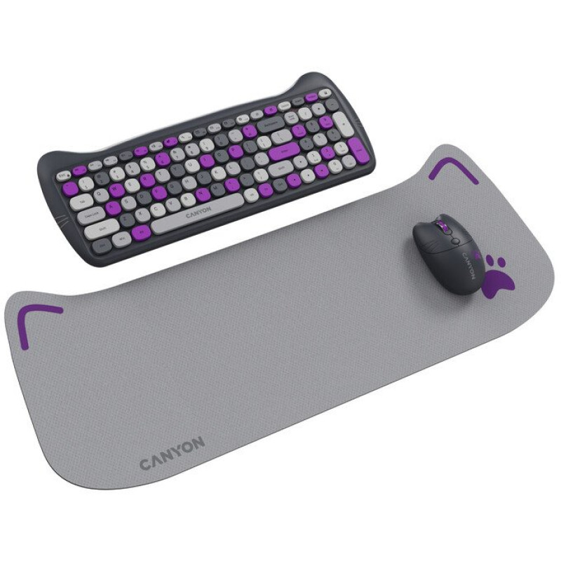 Комплект Canyon HSET-W6 Kitty Edition Wireless UA Violet (CNS-HSETW6VT)
