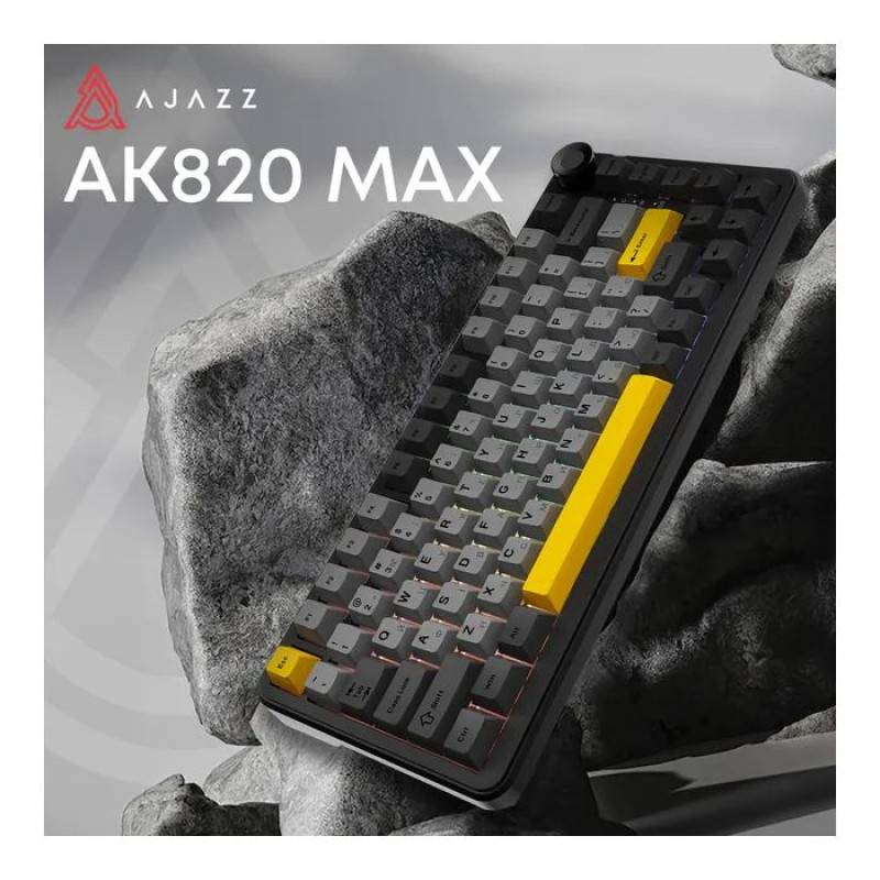 Клавіатура Ajazz AK820 MAX RGB Magnetic Switches (AK820MAX-WM-BGY) Black/Gray/Yellow