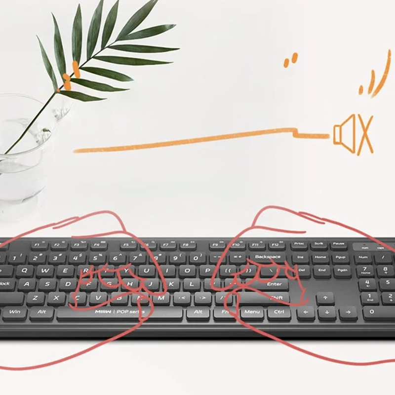 Комплект Xiaomi MiiiW Keyboard and Mouse Combo Gen 3 PB03 Wireless UA Black (MW24PB03 Black)