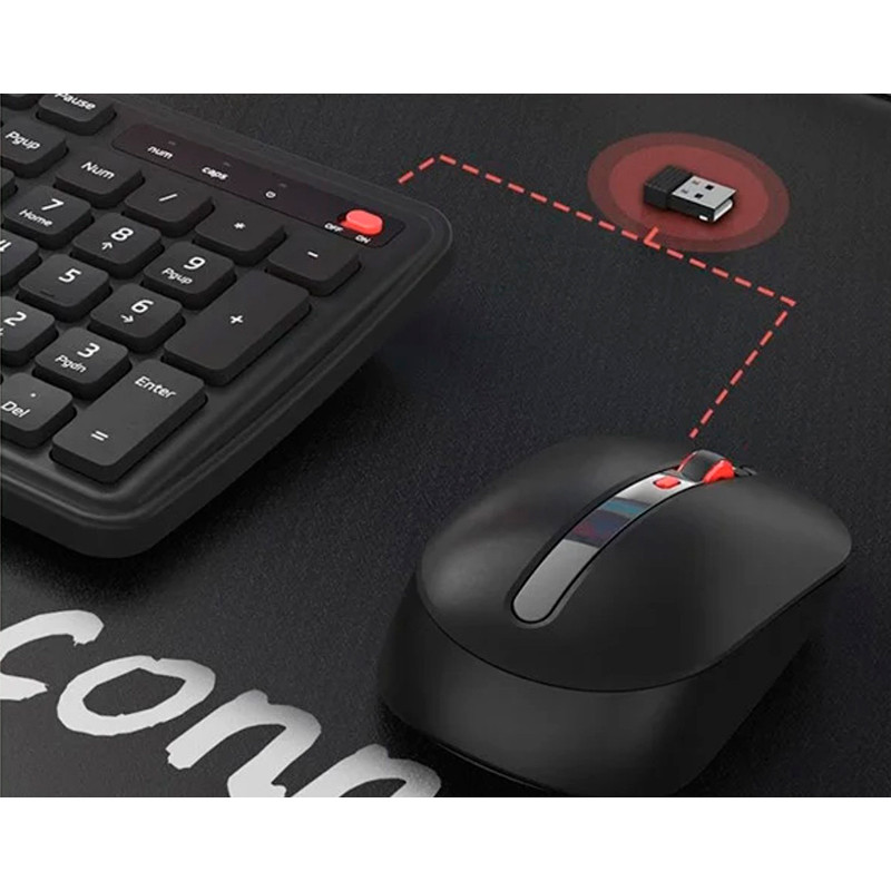 Комплект Xiaomi MiiiW Keyboard and Mouse Combo Gen 3 PB03 Wireless UA Black (MW24PB03 Black)