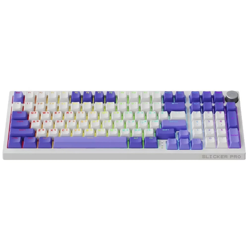 Клавіатура Proove Gaming Slicker Pro (Ukraine Layout) white/purple (WKSLP0022417)