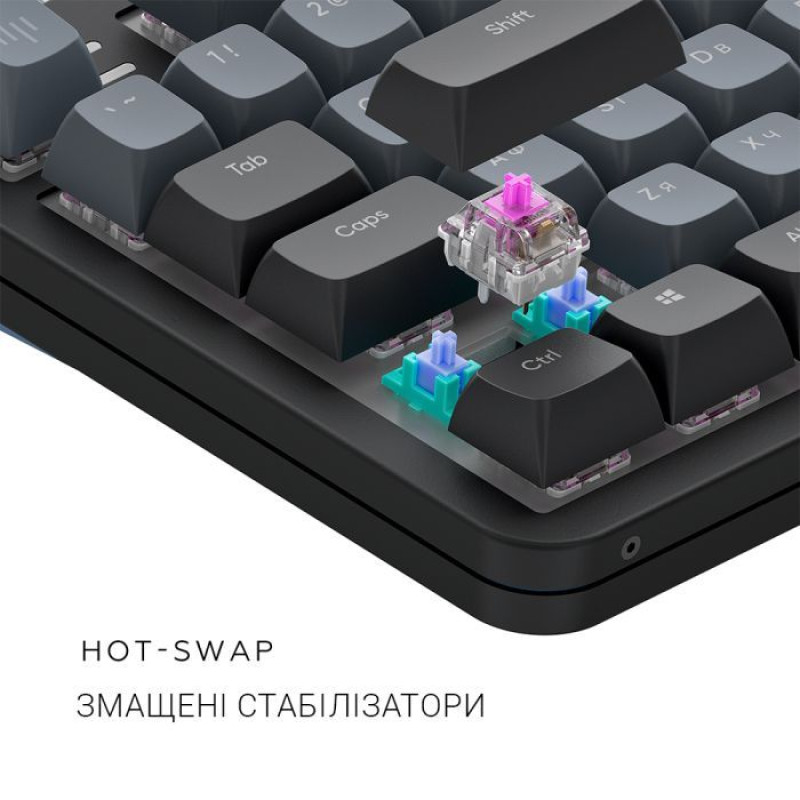 Клавіатура Dark Project ALU87 Midnight ABS RGB Mech G3MS Zircon Black (DPKB_MIDNIGHT_87_ANSI_UA)