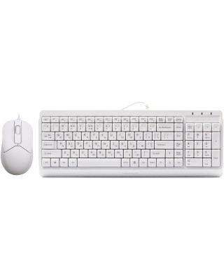 Комплект A4Tech F1512 білий USB