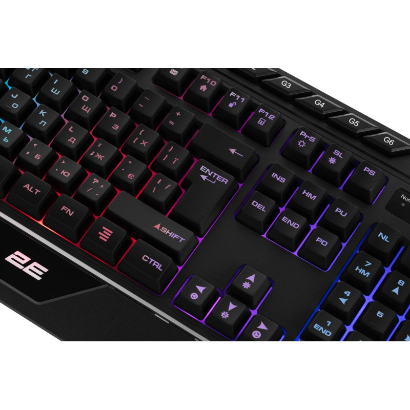 Клавіатура 2E GAMING KG315 RGB USB Black Ukr (2E-KG315UBK)