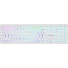 Клавіатура Canyon HKB-W11 Slim Dual Mode Wireless/Bluetooth RGB UA White (CNS-HBTK11W)