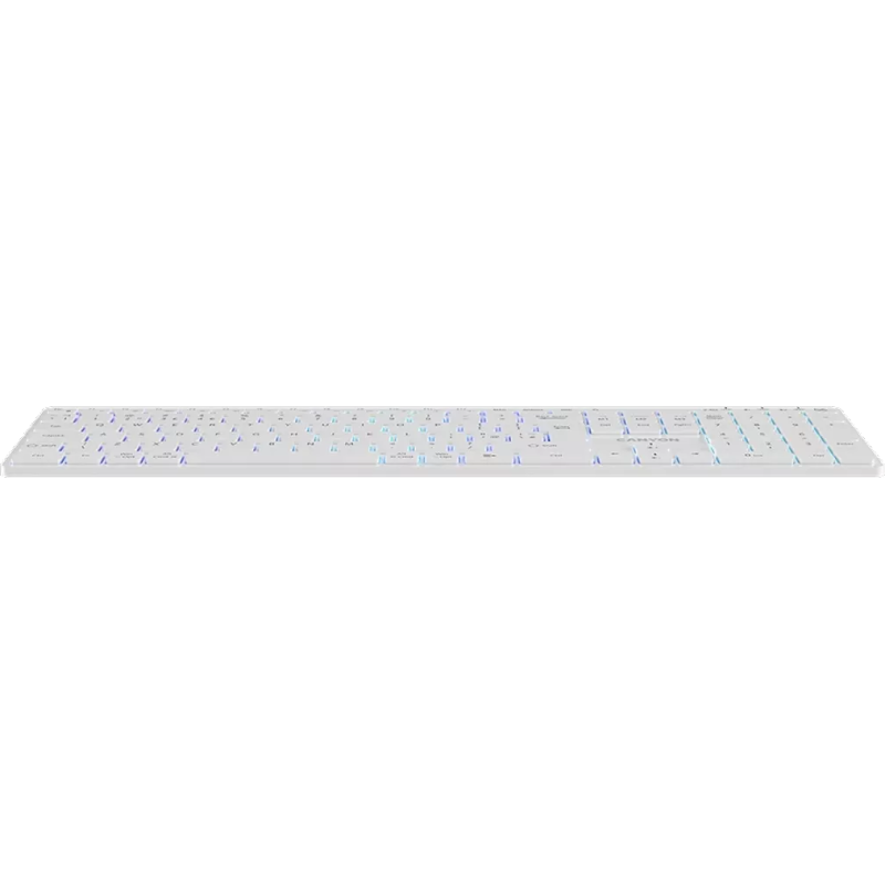 Клавіатура Canyon HKB-W11 Slim Dual Mode Wireless/Bluetooth RGB UA White (CNS-HBTK11W)