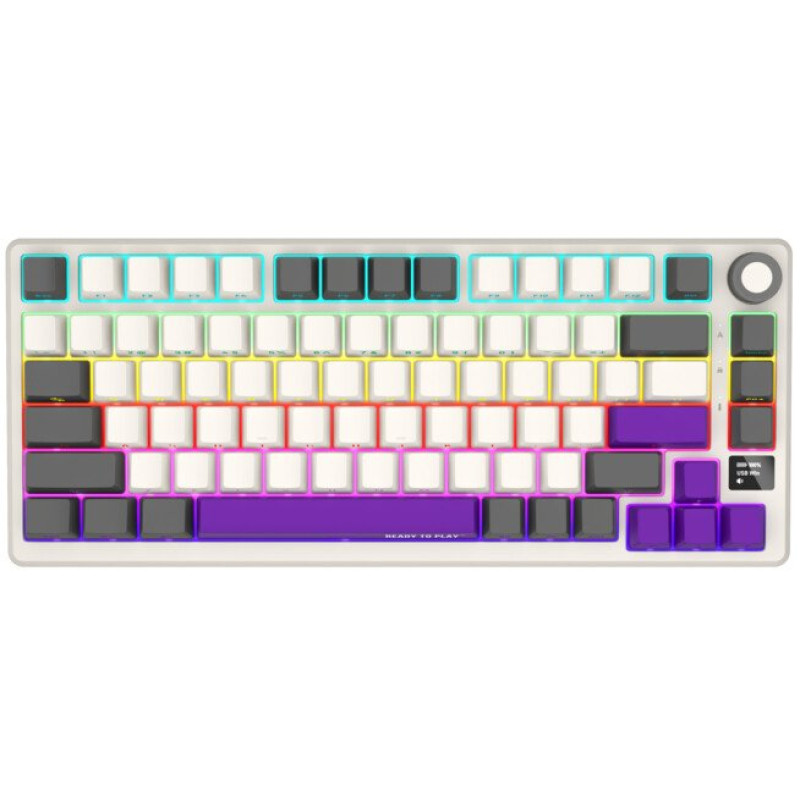 Клавіатура Lorgar KBP7075W Pro RGB Wireless/Bluetooth/USB UA Beige (LRG-KBP7075W-RT-US)