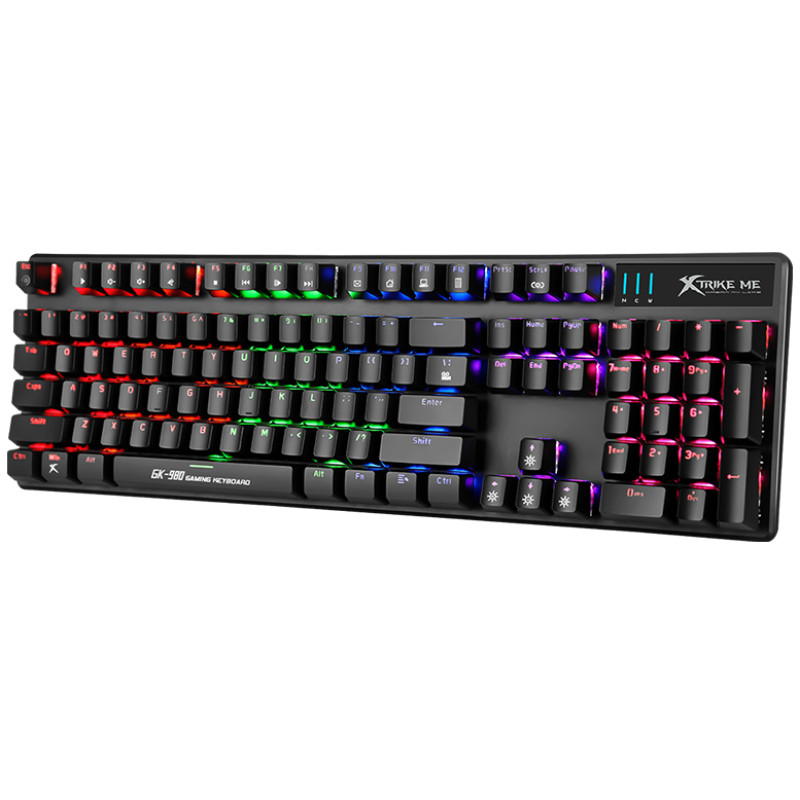 Клавіатура Xtrike ME GK-980 6 кольорів-LED Mechanical Red Switch USB Black (GK-980)