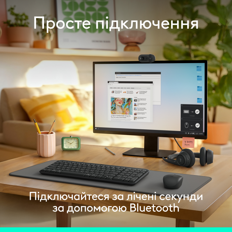 Клавіатура Logitech K250 Bluetooth/Wireless UA Graphite (920-013822)