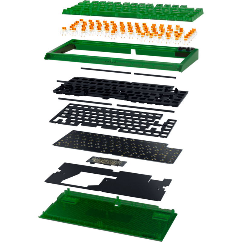 Клавіатура RAZER BlackWidow V4 75%, Phantom Green (RZ03-05003300-R3M1)