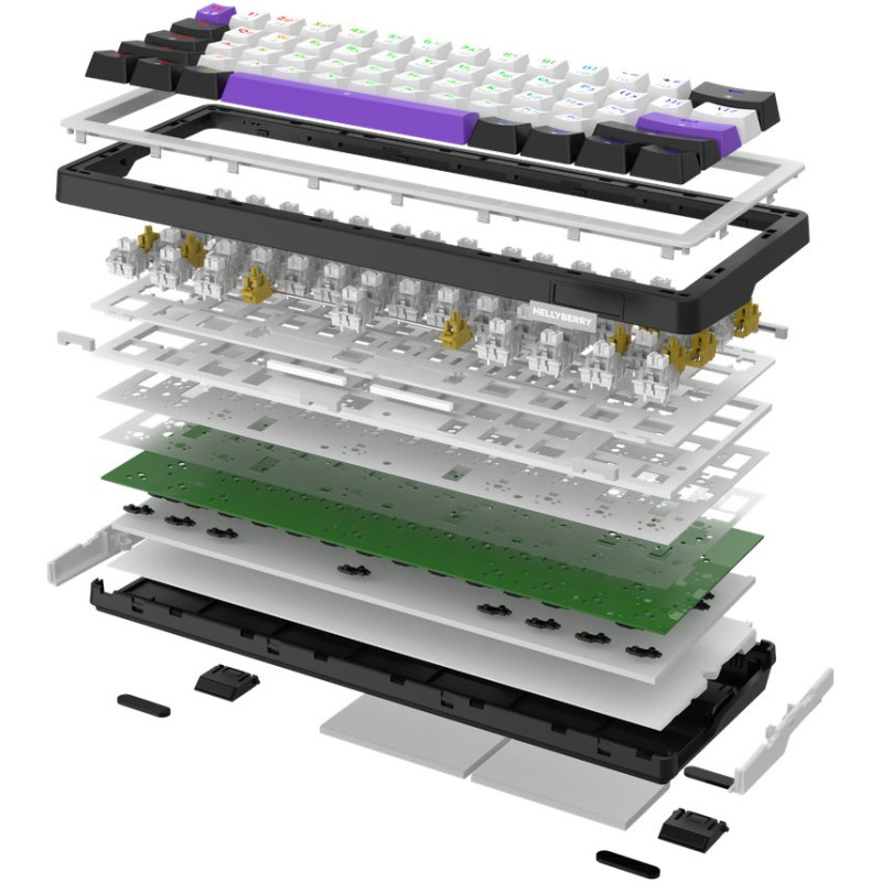 Клавіатура HATOR Hellyberry HK60 White-Violet