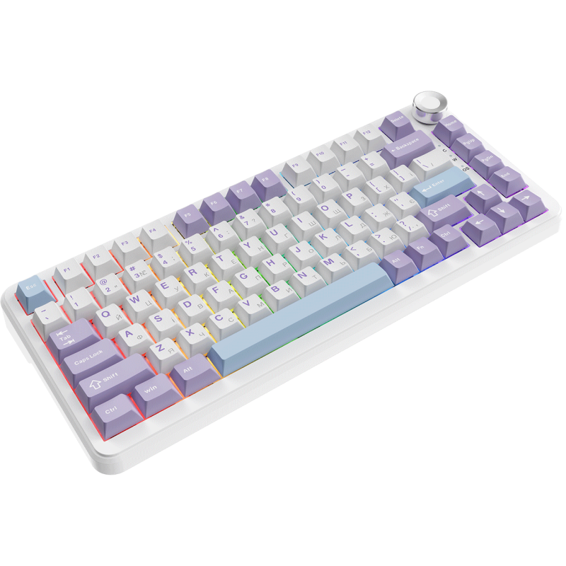 Клавіатура Ajazz AK820 MAX Magnetic switches Purple White Blue RGB (AK820MAX-WM-PWB)