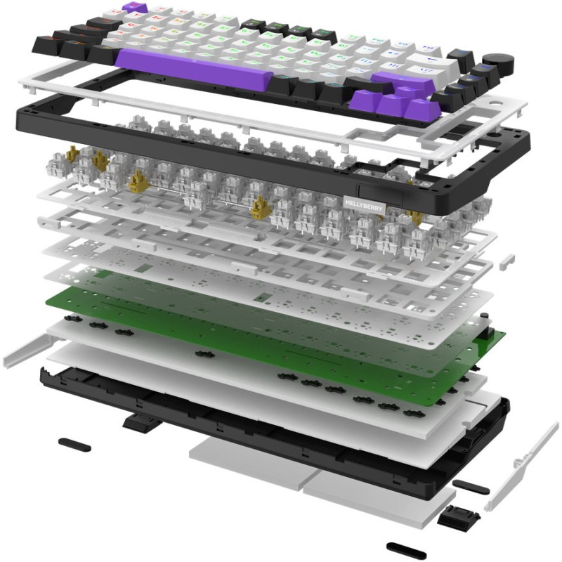 Клавіатура HATOR Hellyberry HK75 wireless White-Violet