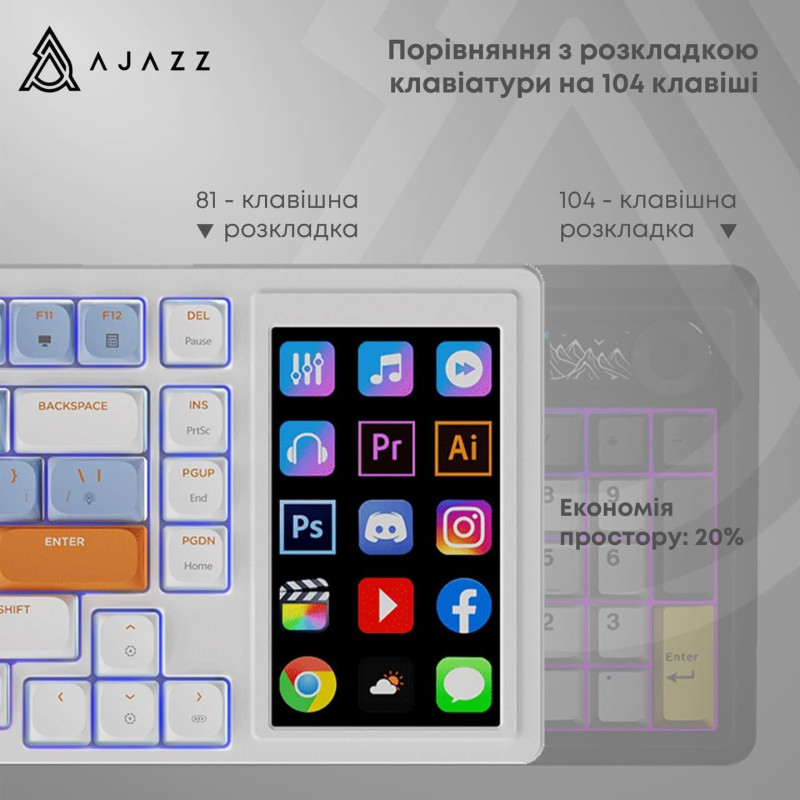 Клавіатура Ajazz AKP815 Red Switch RGB 4.95