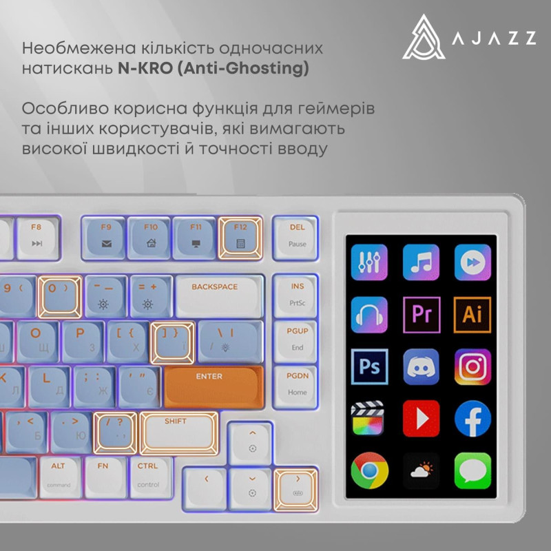 Клавіатура Ajazz AKP815 Red Switch RGB 4.95