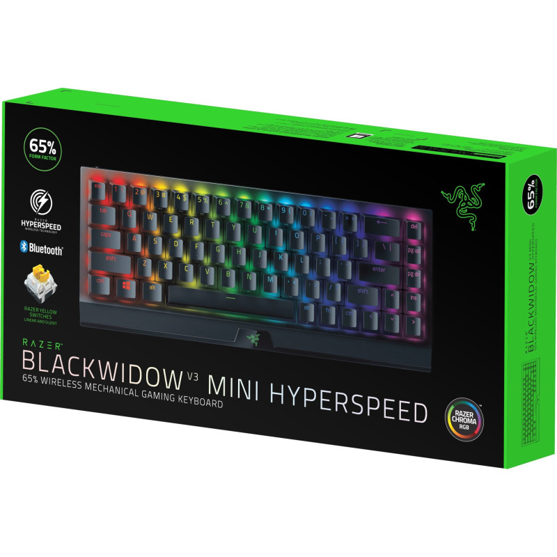 Клавіатура RAZER BlackWidow V3 Mini Hyperspeed, Yellow Switch RU (RZ03-03890700-R3R1)