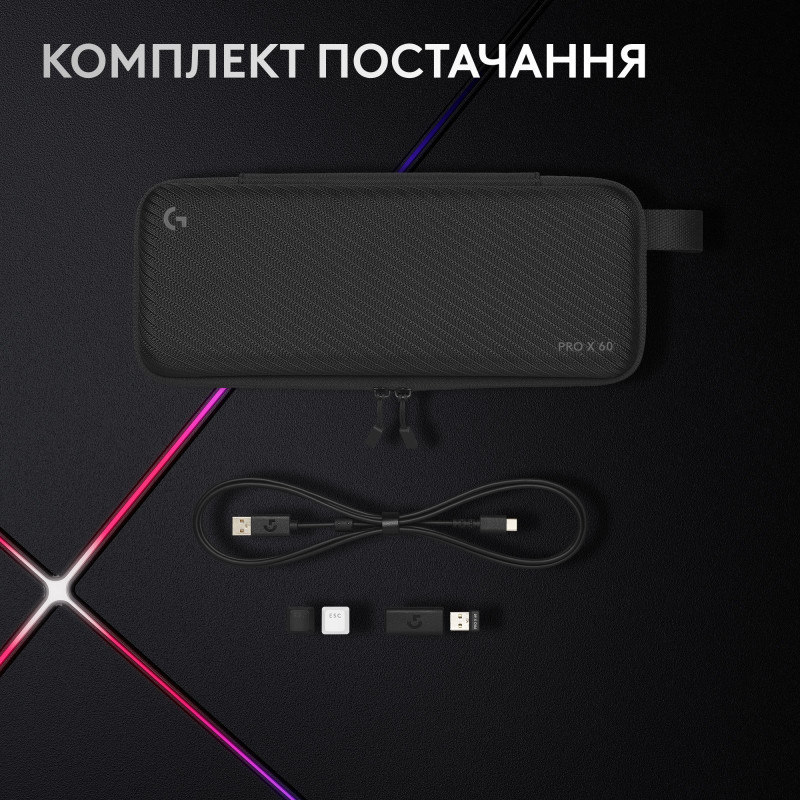 Клавіатура Logitech G PRO X 60 TKL GX Optical Black Tactile (920-011911)