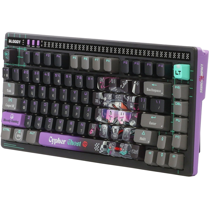 Клавіатура A4Tech Bloody AT75 Alpha Optical Switch Cypher Ghost RGB USB Black