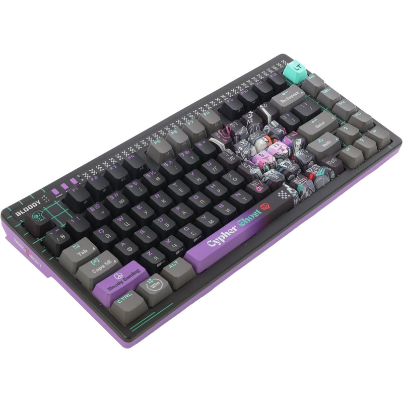 Клавіатура A4Tech Bloody AT75 Alpha Optical Switch Cypher Ghost RGB USB Black