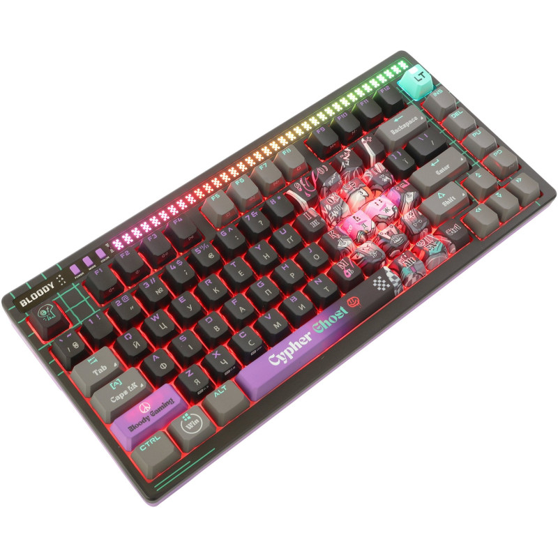 Клавіатура A4Tech Bloody AT75 Alpha Optical Switch Cypher Ghost RGB USB Black