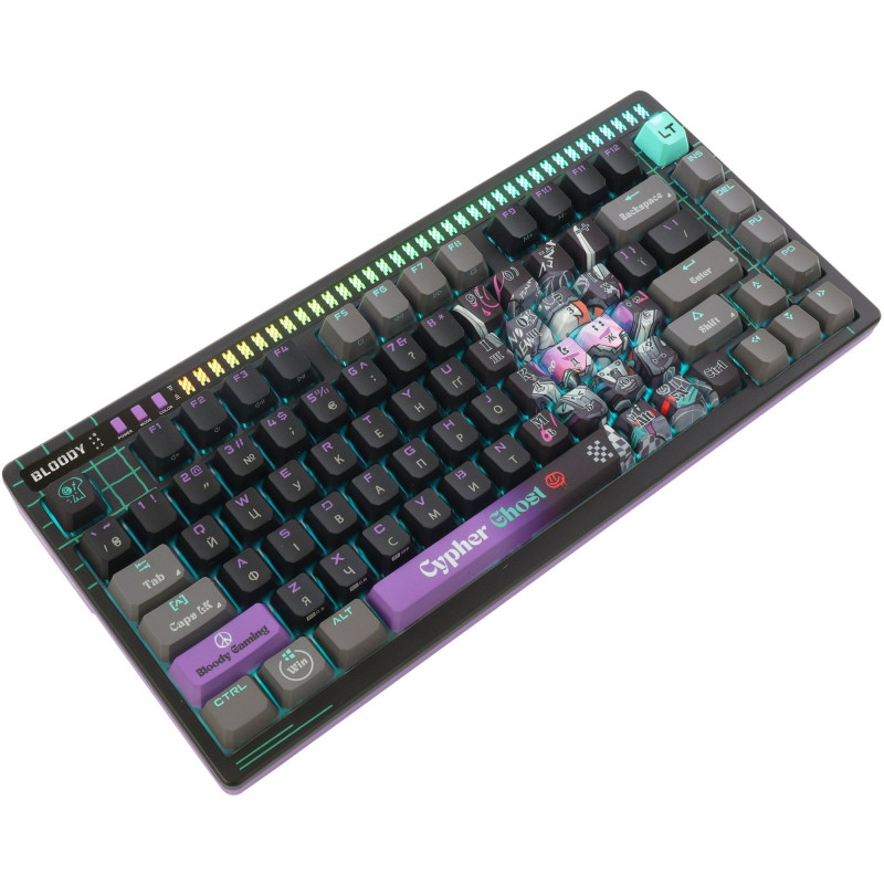 Клавіатура A4Tech Bloody AT75 Alpha Optical Switch Cypher Ghost RGB USB Black