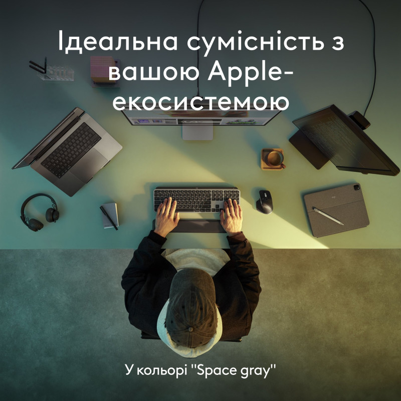 Клавіатура Logitech MX Keys S для Mac Space Gray (920-011637)