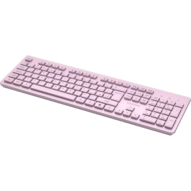 Клавіатура Canyon HKB-W01 Silent Wireless UA Pink (CNS-HKBW01P)
