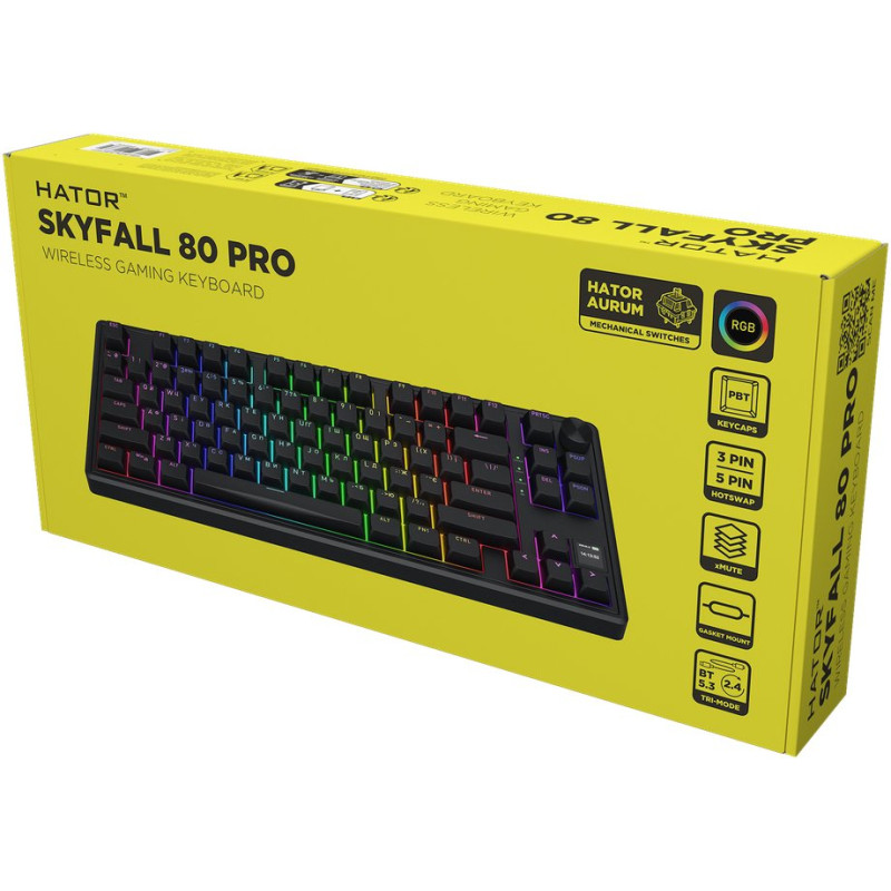 Клавіатура HATOR Skyfall 80 PRO wireless (HTK4181UA) black