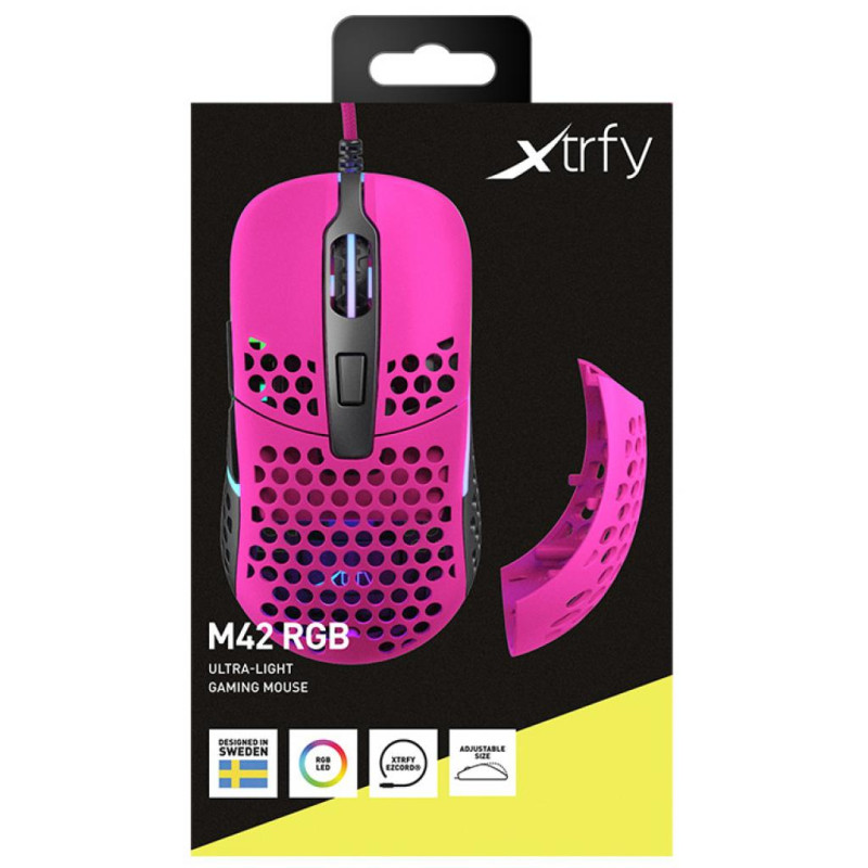 Миша Xtrfy M42 RGB USB Pink